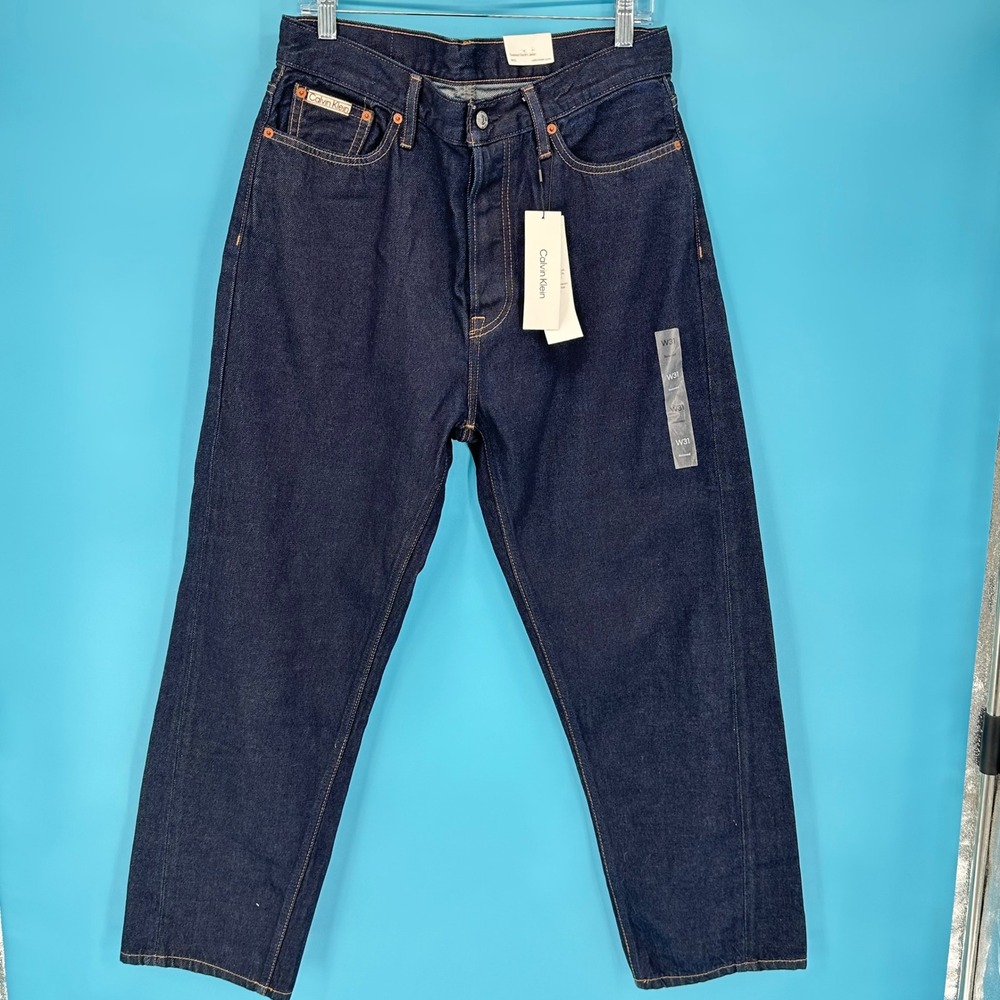 Calvin Klein Jeans Twisted Seam Jean W31 Dark Indigo Organic Cotton Selvedge NEW